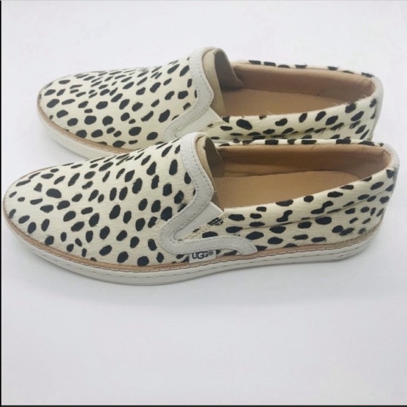 UGG SOLEDA GENUINE CALF HAIR SLIP-ON SNEAKERS - Picture 9 of 11